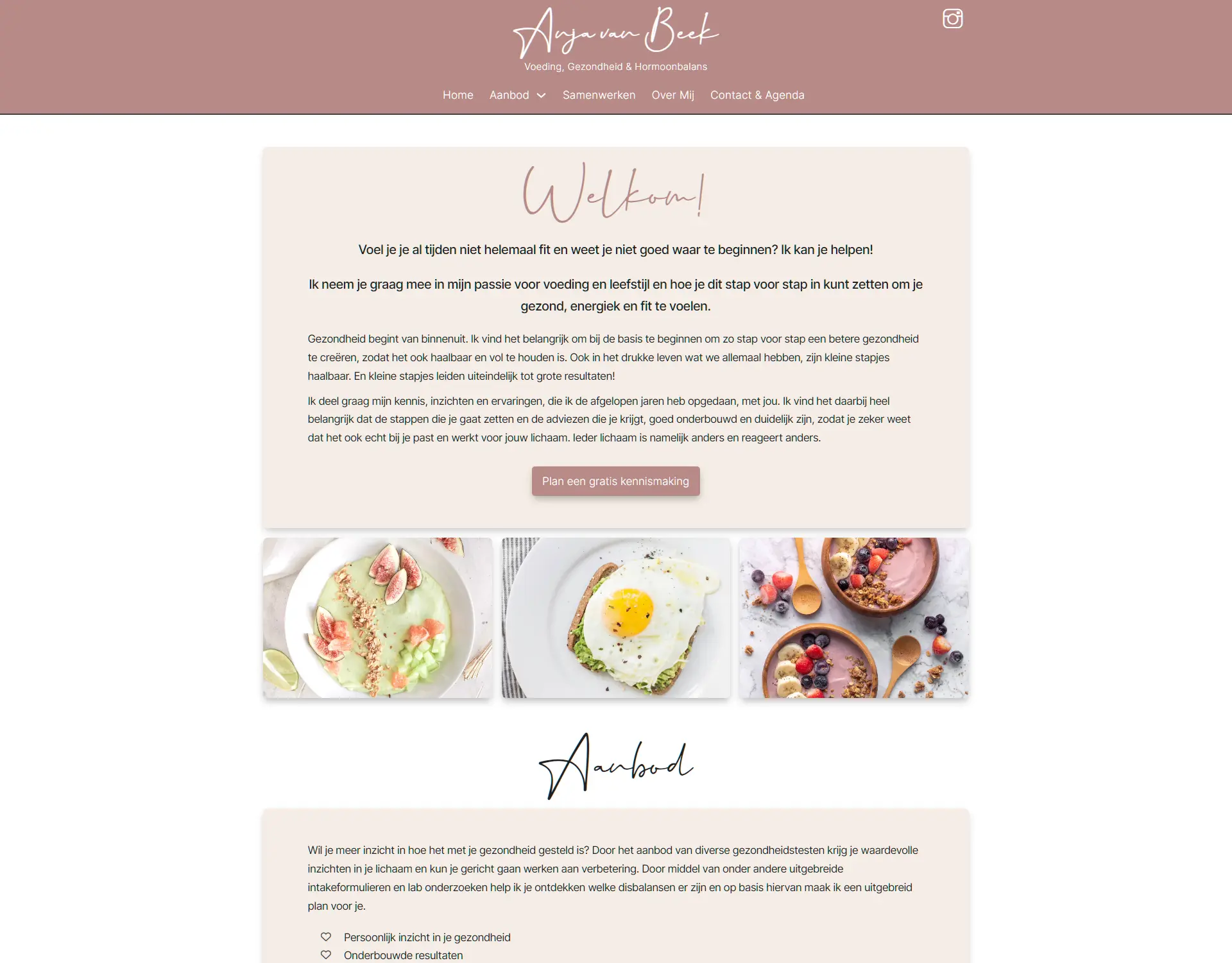 Indexpagina van Anja Dirksen